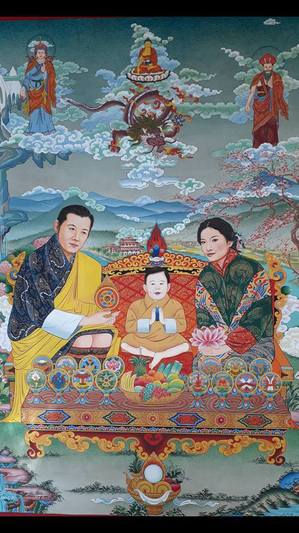 ブータン国王の絵